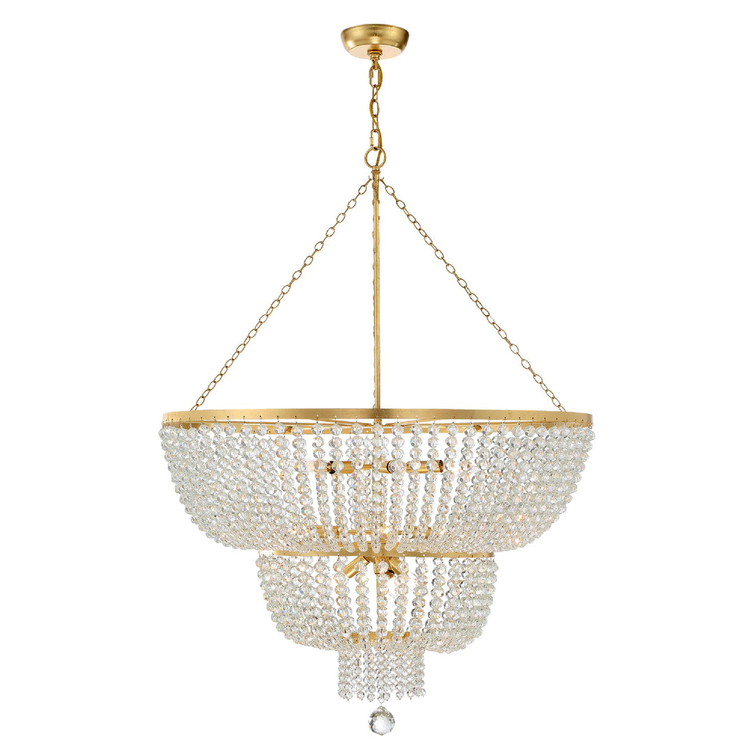 Crystorama - 612-GA - 12 Light Chandelier - Rylee - Antique Gold