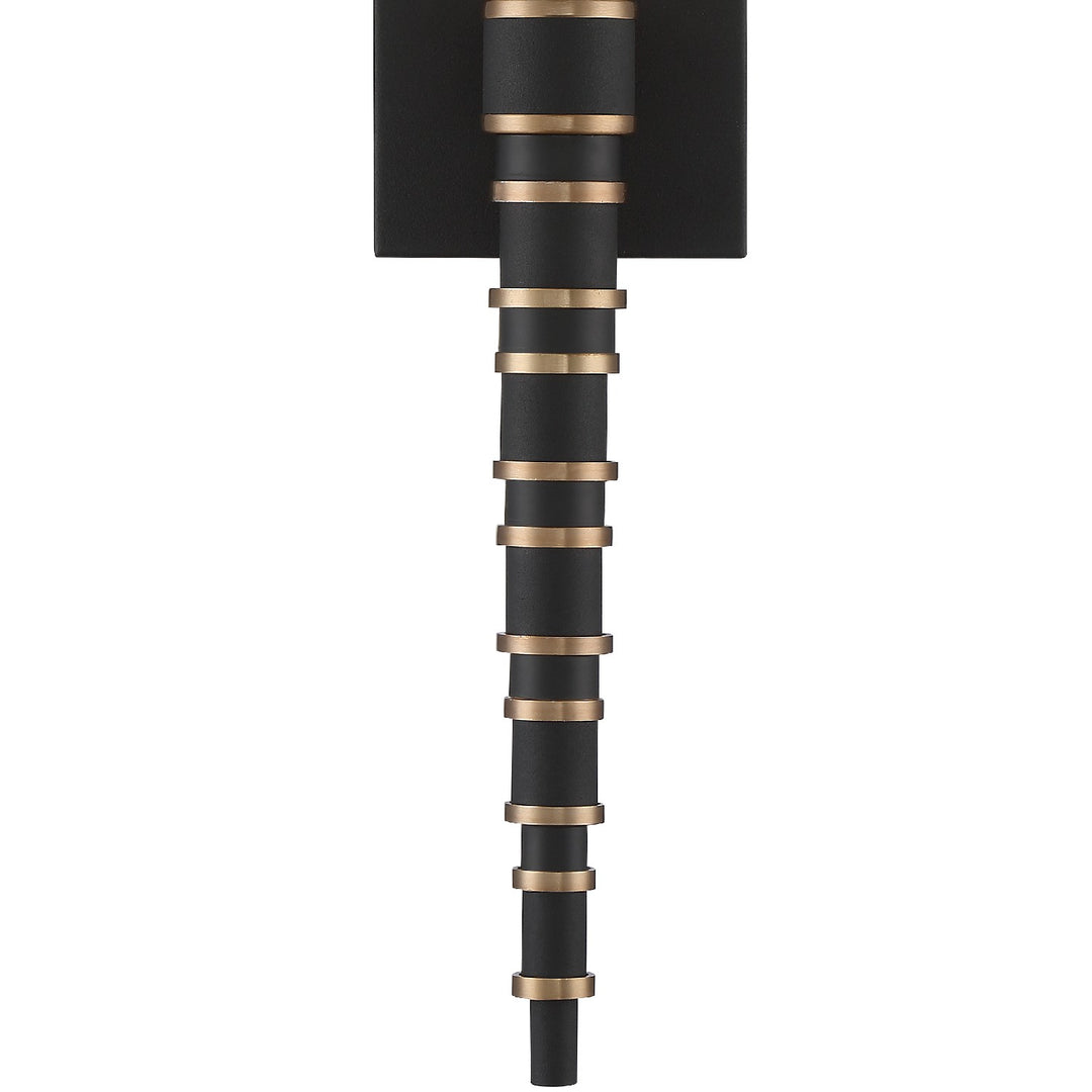 Crystorama - SLO-A3601-VG-BF - One Light Wall Sconce - Sloane - Vibrant Gold + Black Forged