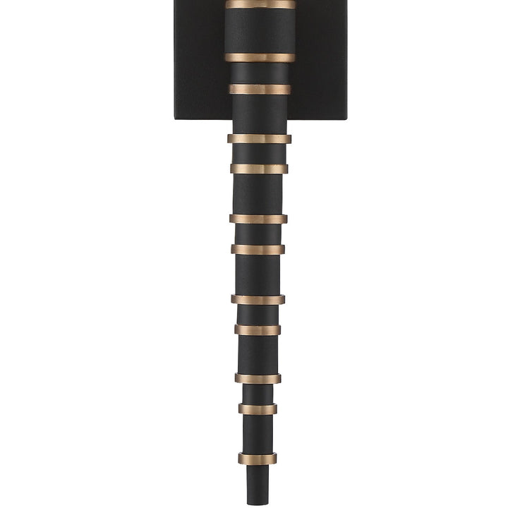 Crystorama - SLO-A3601-VG-BF - One Light Wall Sconce - Sloane - Vibrant Gold + Black Forged