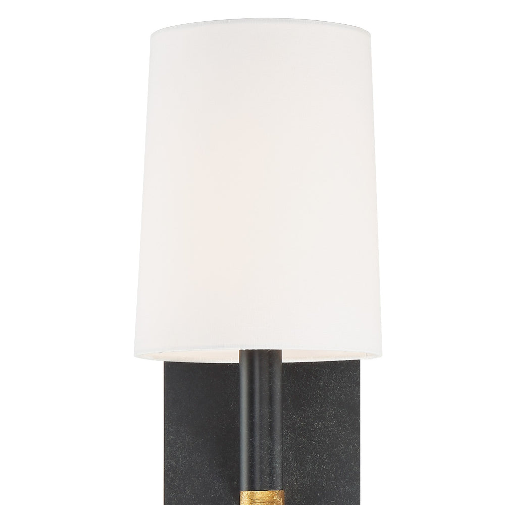 Crystorama - WES-9901-BK-GA - One Light Wall Sconce - Weston - Black + Antique Gold
