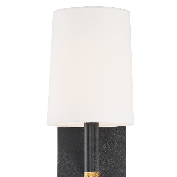 Crystorama - WES-9901-BK-GA - One Light Wall Sconce - Weston - Black + Antique Gold