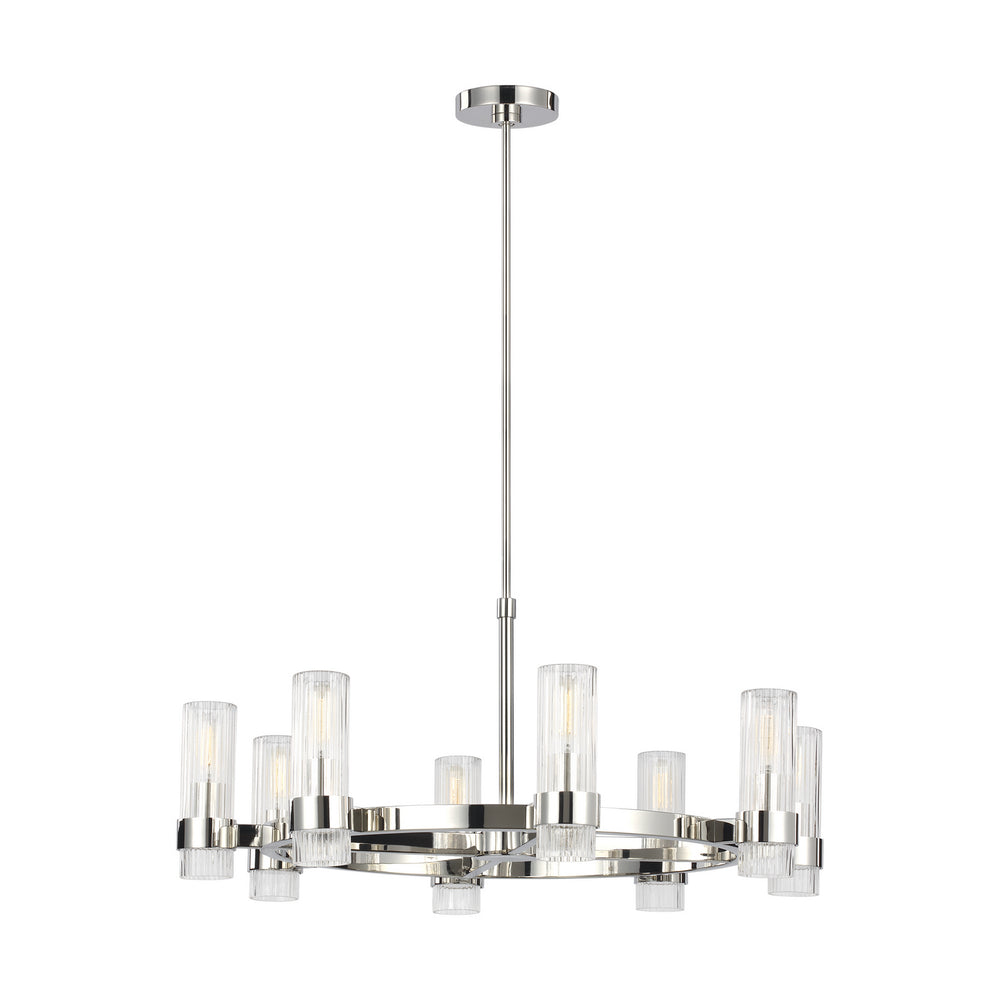 Visual Comfort Studio Canada - CC1378PN - Eight Light Chandelier - Geneva - Polished Nickel