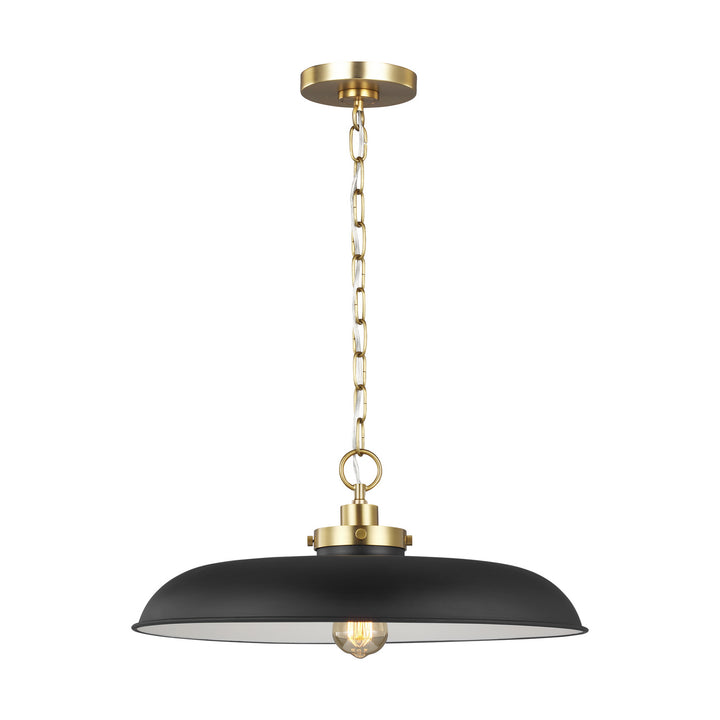 Visual Comfort Studio Canada - CP1231MBKBBS - One Light Pendant - Wellfleet - Midnight Black and Burnished Brass