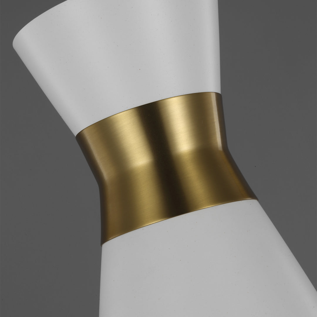 Visual Comfort Studio Canada - EP1221MWTBBS - One Light Pendant - Heath - Matte White and Burnished Brass