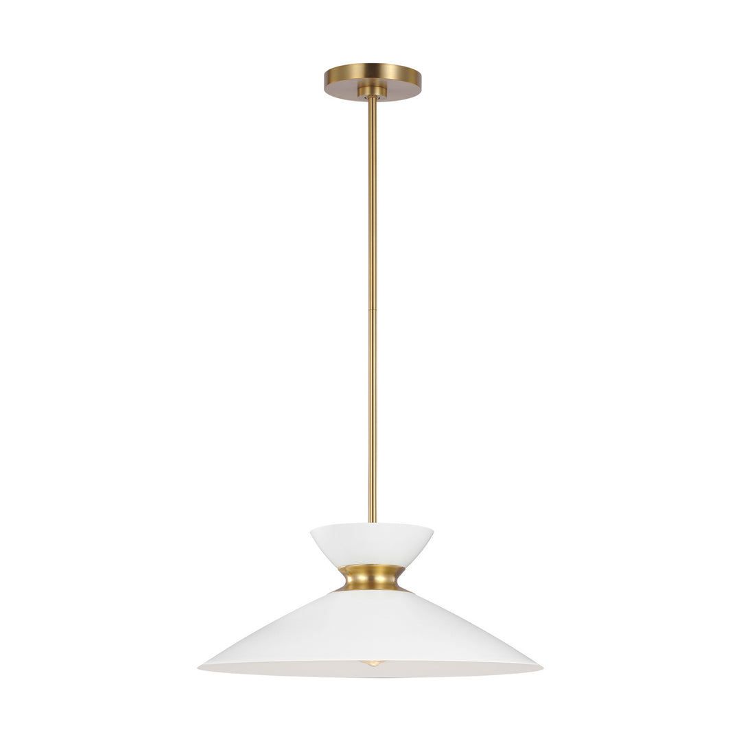 Visual Comfort Studio Canada - EP1231MWTBBS - One Light Pendant - Heath - Matte White and Burnished Brass