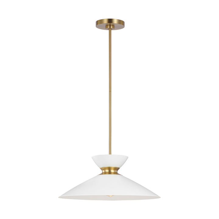 Visual Comfort Studio Canada - EP1231MWTBBS - One Light Pendant - Heath - Matte White and Burnished Brass