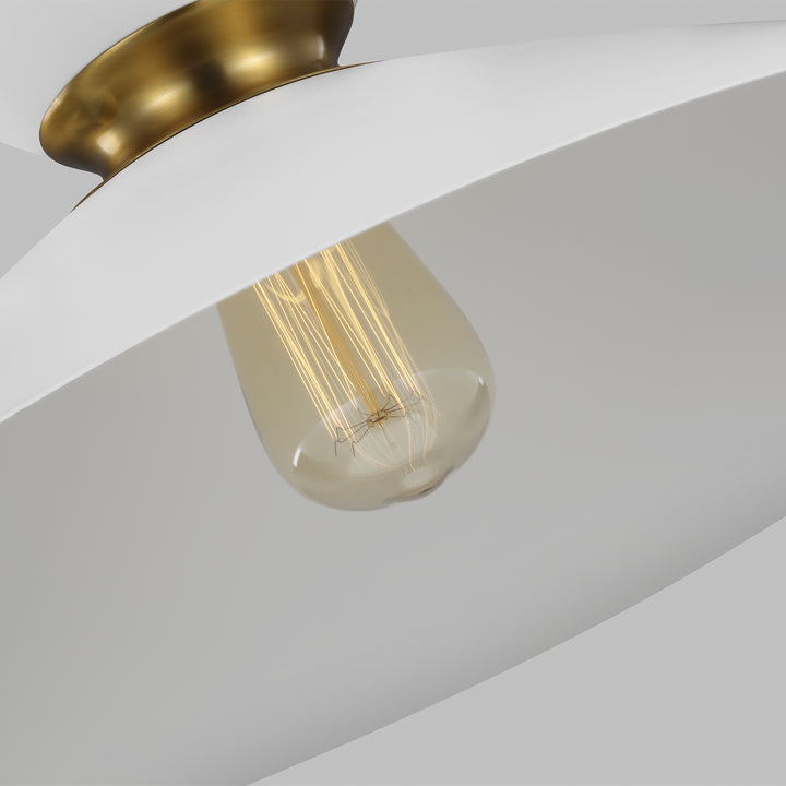 Visual Comfort Studio Canada - EP1231MWTBBS - One Light Pendant - Heath - Matte White and Burnished Brass