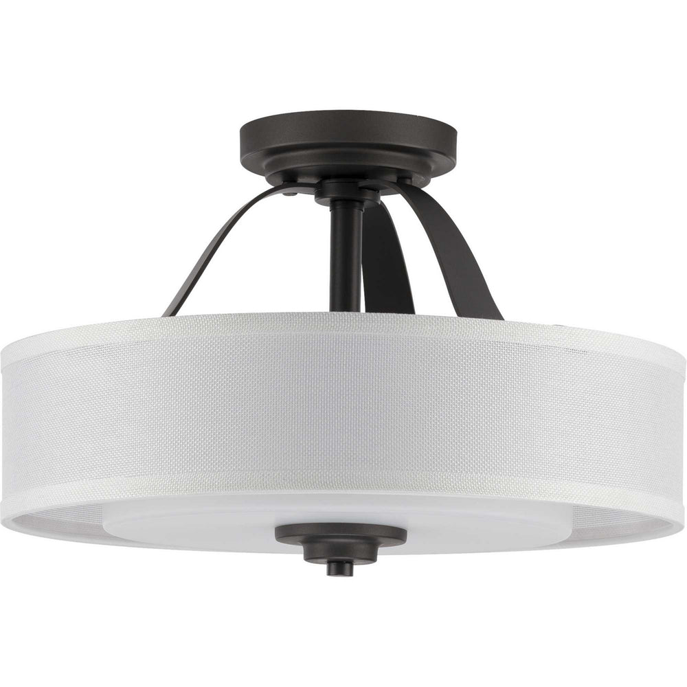 Progress Canada - P350098-143 - Two Light Semi Flush Convertible - Kene - Graphite