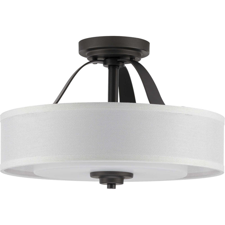 Progress Canada - P350098-143 - Two Light Semi Flush Convertible - Kene - Graphite