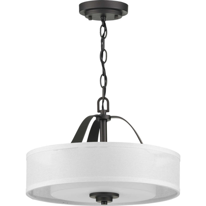 Progress Canada - P350098-143 - Two Light Semi Flush Convertible - Kene - Graphite