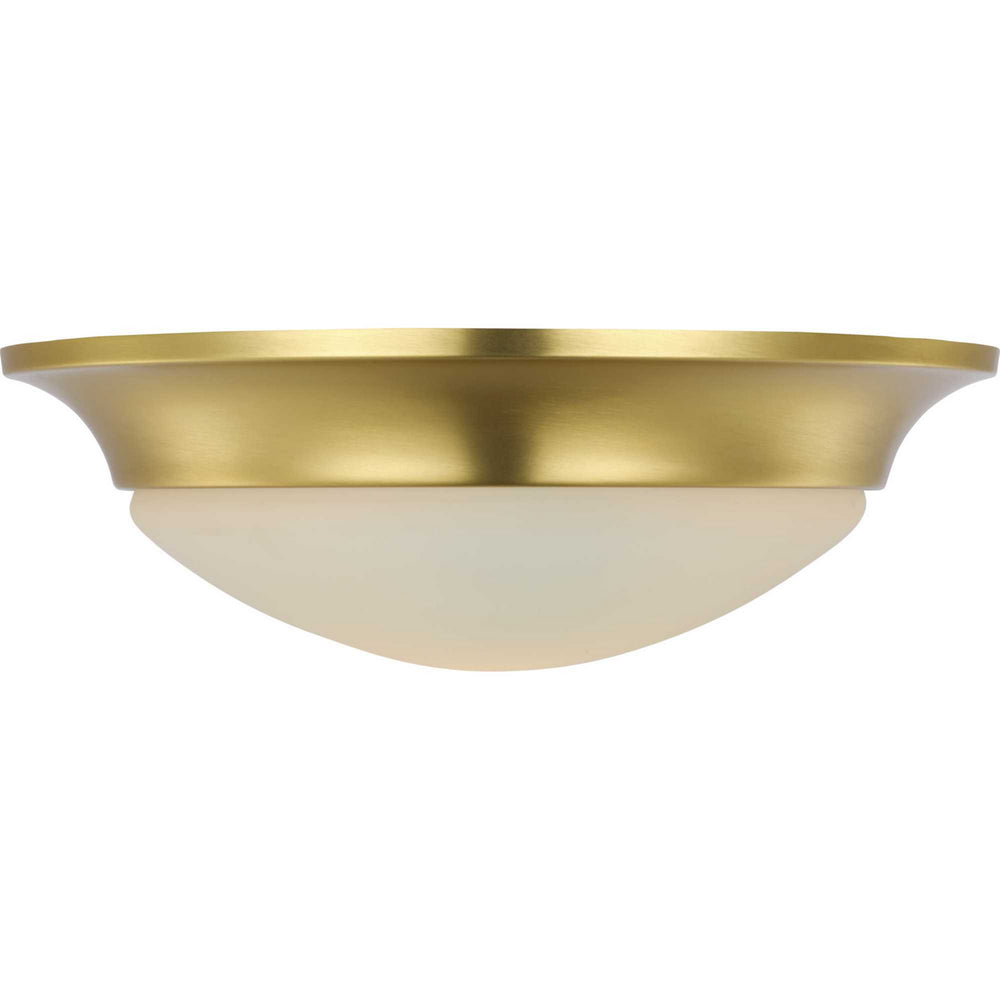 Progress Canada - P350146-012 - One Light Flush Mount - Etched Opal Dome - Satin Brass