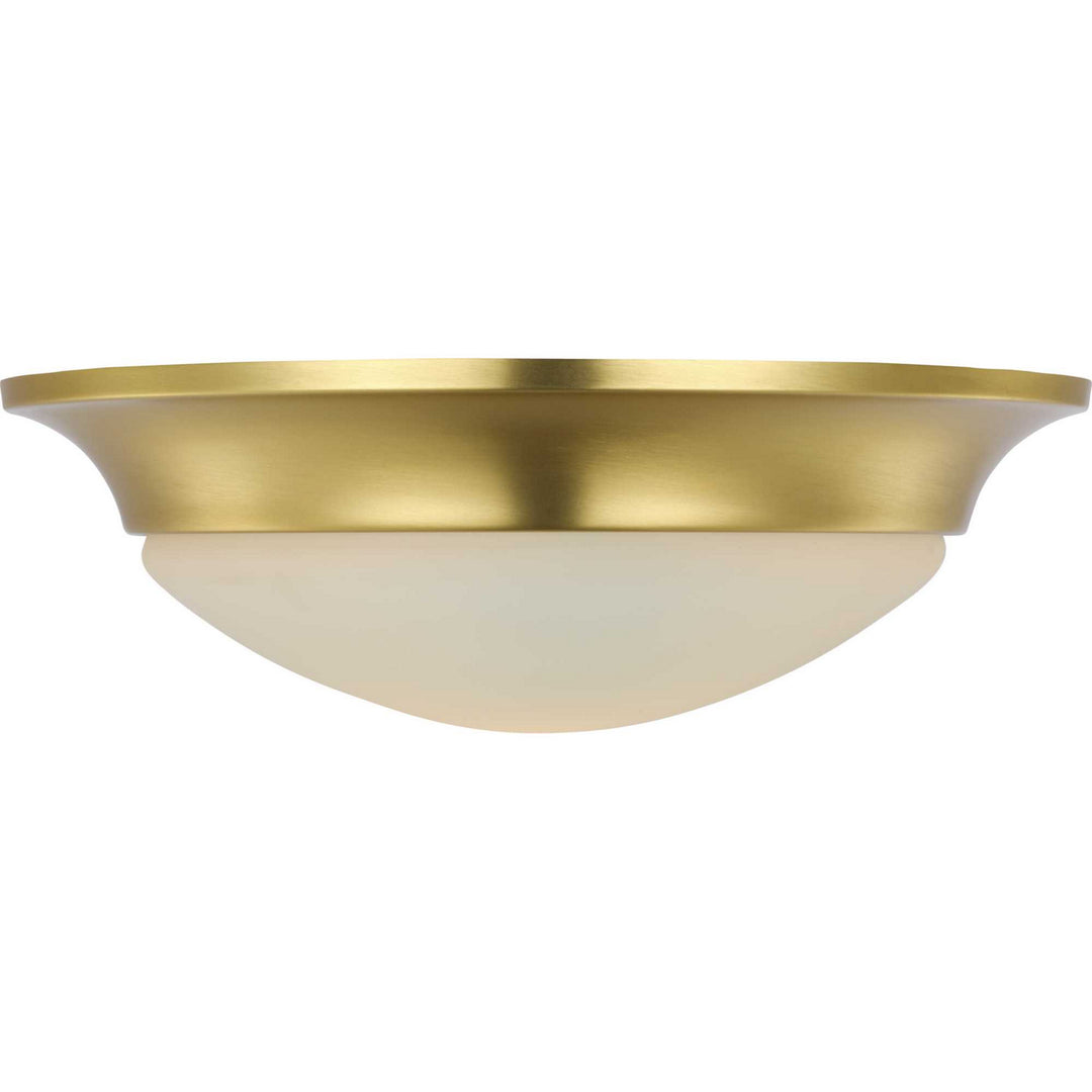 Progress Canada - P350146-012 - One Light Flush Mount - Etched Opal Dome - Satin Brass