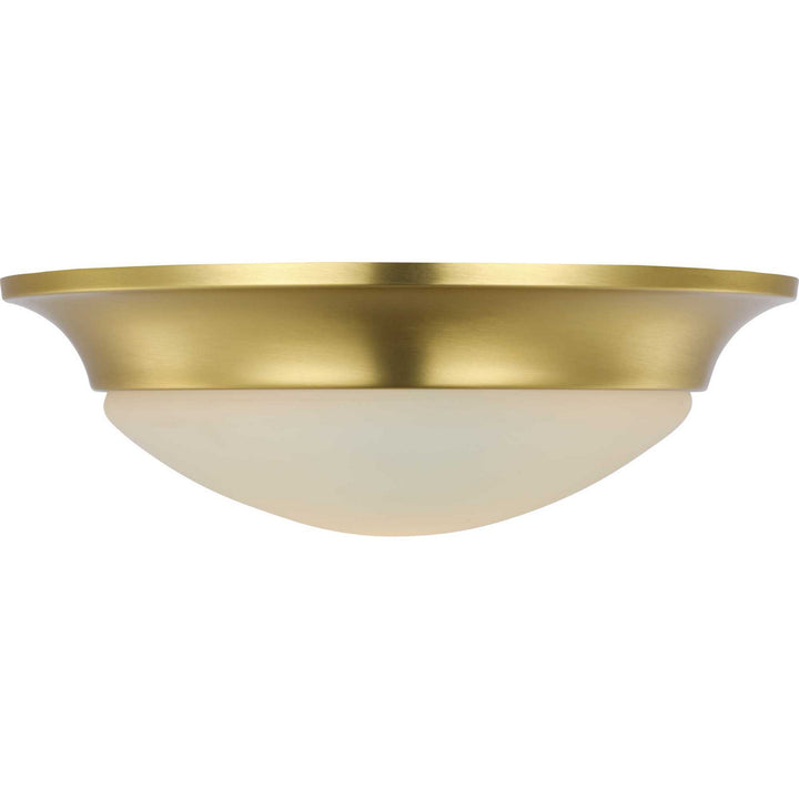 Progress Canada - P350146-012 - One Light Flush Mount - Etched Opal Dome - Satin Brass