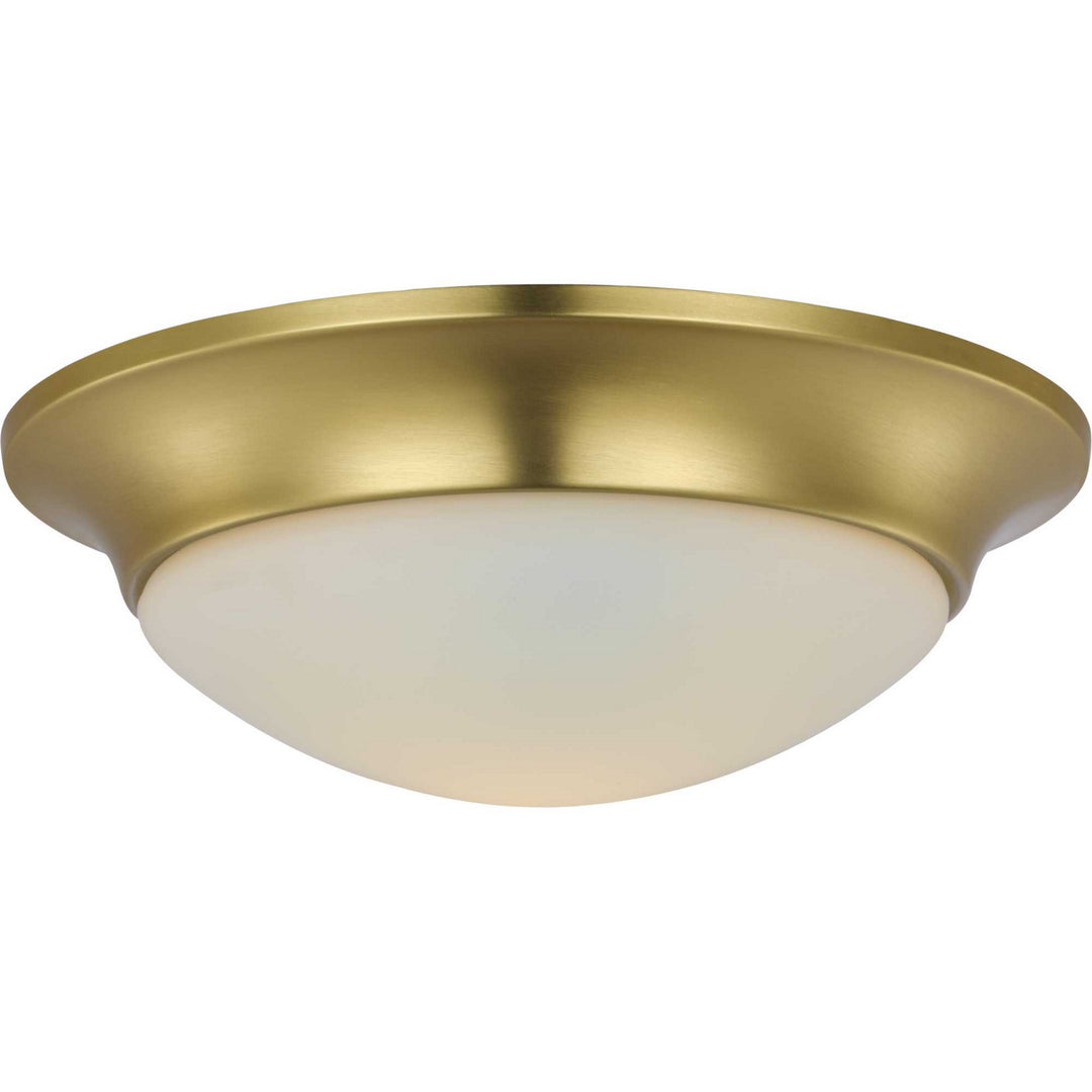 Progress Canada - P350146-012 - One Light Flush Mount - Etched Opal Dome - Satin Brass