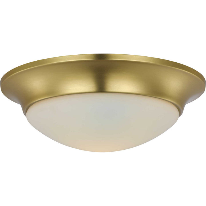 Progress Canada - P350146-012 - One Light Flush Mount - Etched Opal Dome - Satin Brass