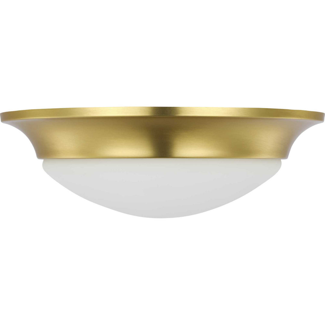 Progress Canada - P350146-012 - One Light Flush Mount - Etched Opal Dome - Satin Brass