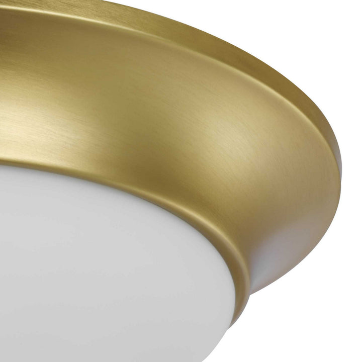 Progress Canada - P350146-012 - One Light Flush Mount - Etched Opal Dome - Satin Brass