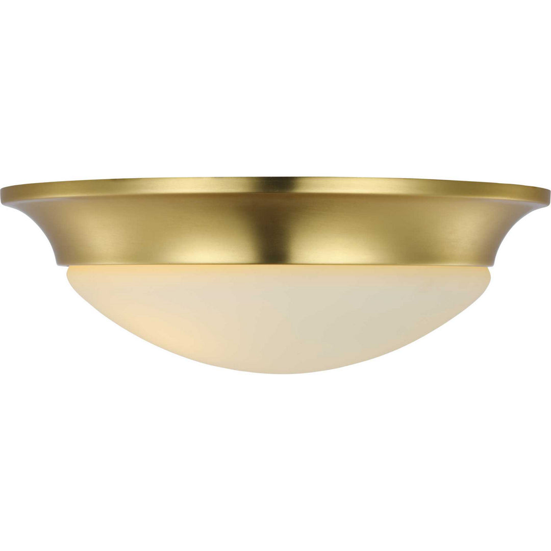 Progress Canada - P350147-012 - Two Light Flush Mount - Etched Opal Dome - Satin Brass