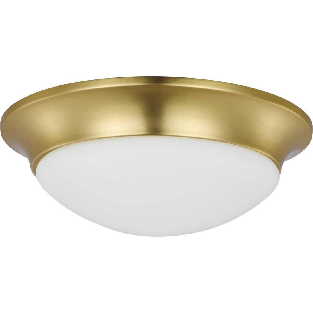 Progress Canada - P350147-012 - Two Light Flush Mount - Etched Opal Dome - Satin Brass