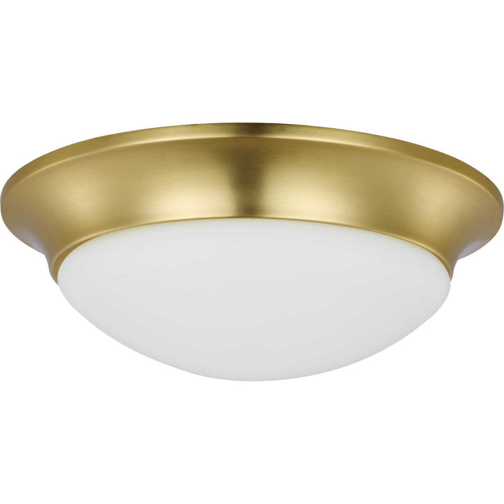Progress Canada - P350147-012 - Two Light Flush Mount - Etched Opal Dome - Satin Brass