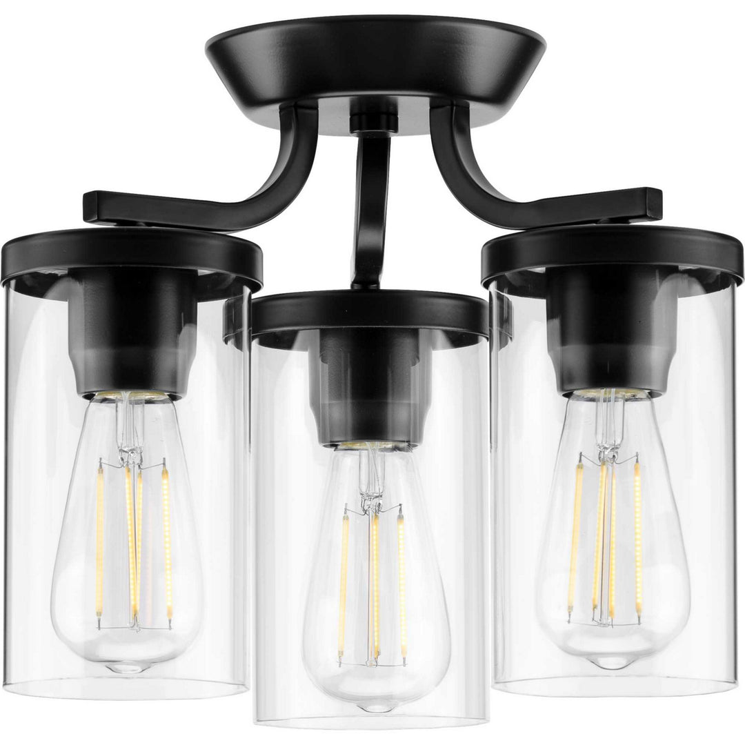 Progress Canada - P350149-031 - Three Light Semi Flush Mount - Lassiter - Black