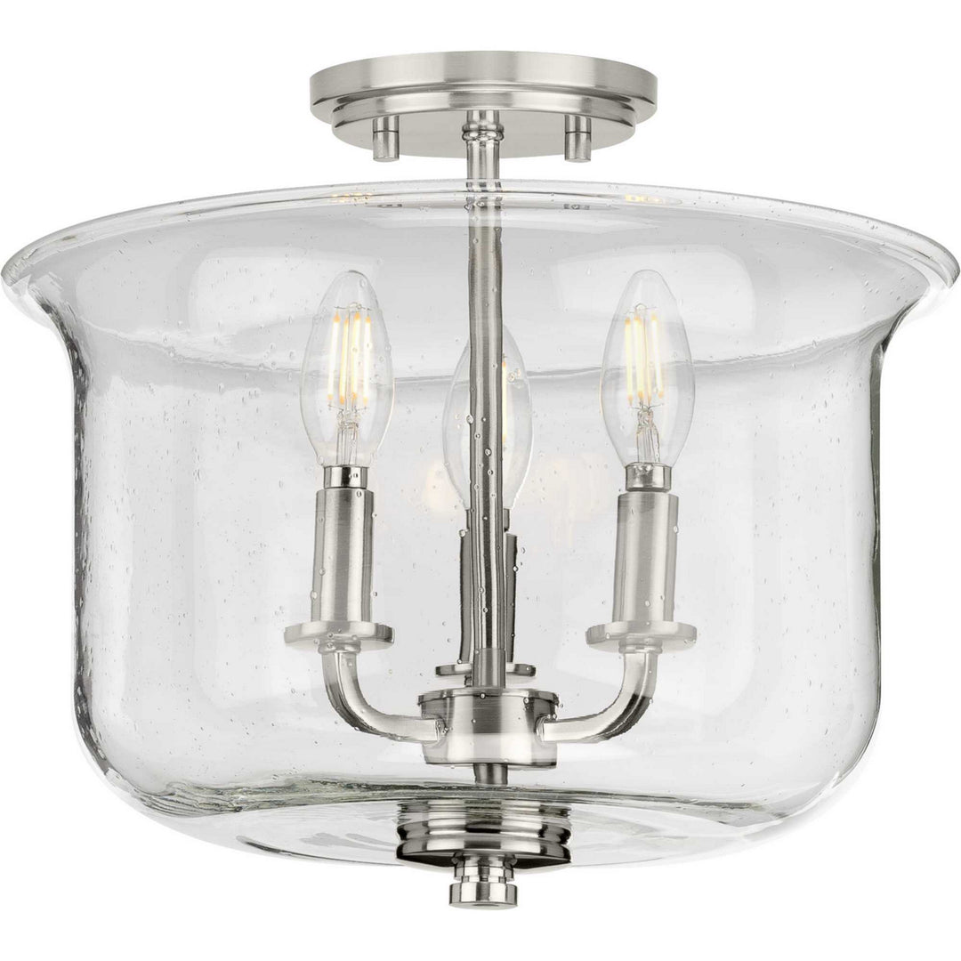 Progress Canada - P350153-009 - Three Light Semi Flush Convertible - Winslett - Brushed Nickel