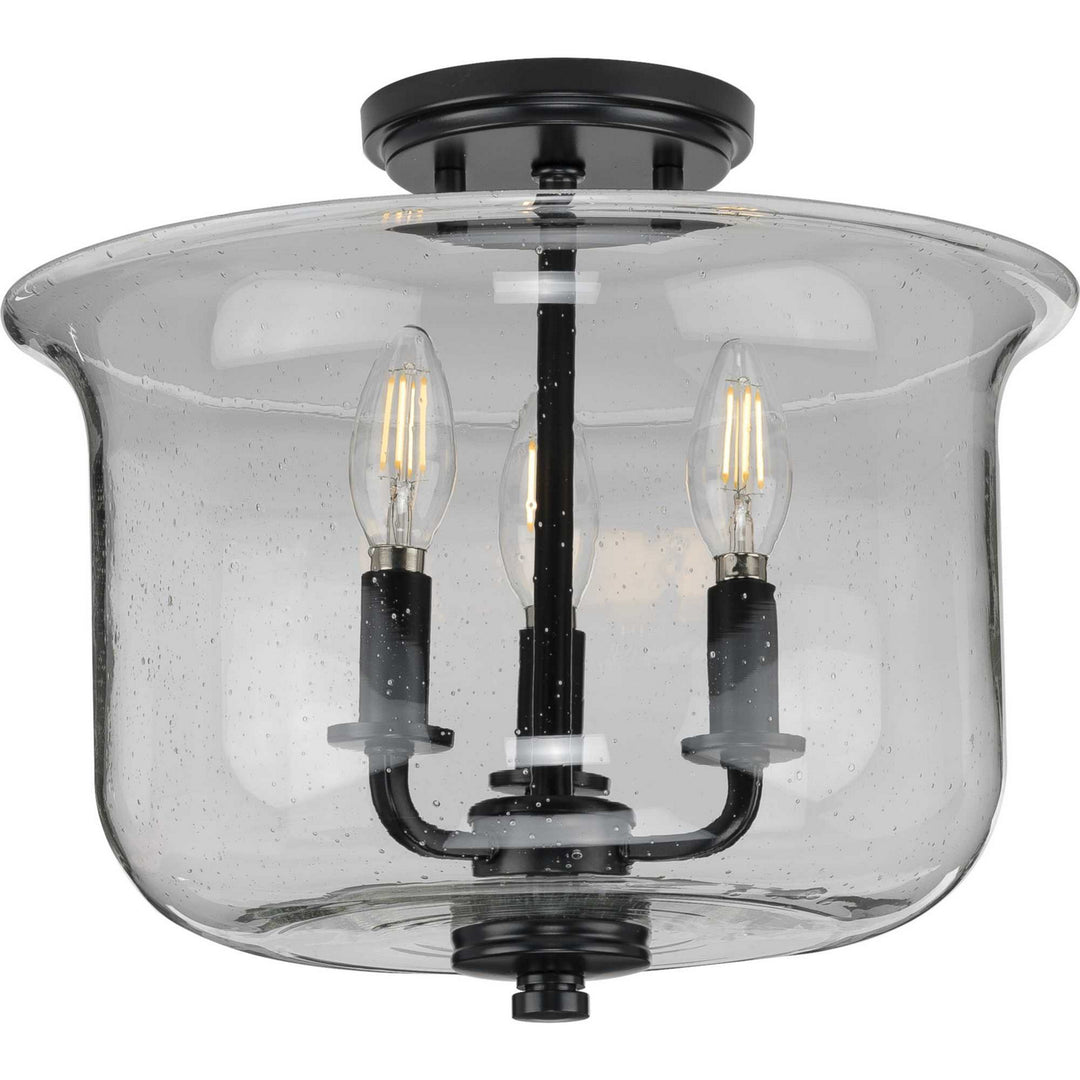 Progress Canada - P350153-031 - Three Light Semi Flush Convertible - Winslett - Black