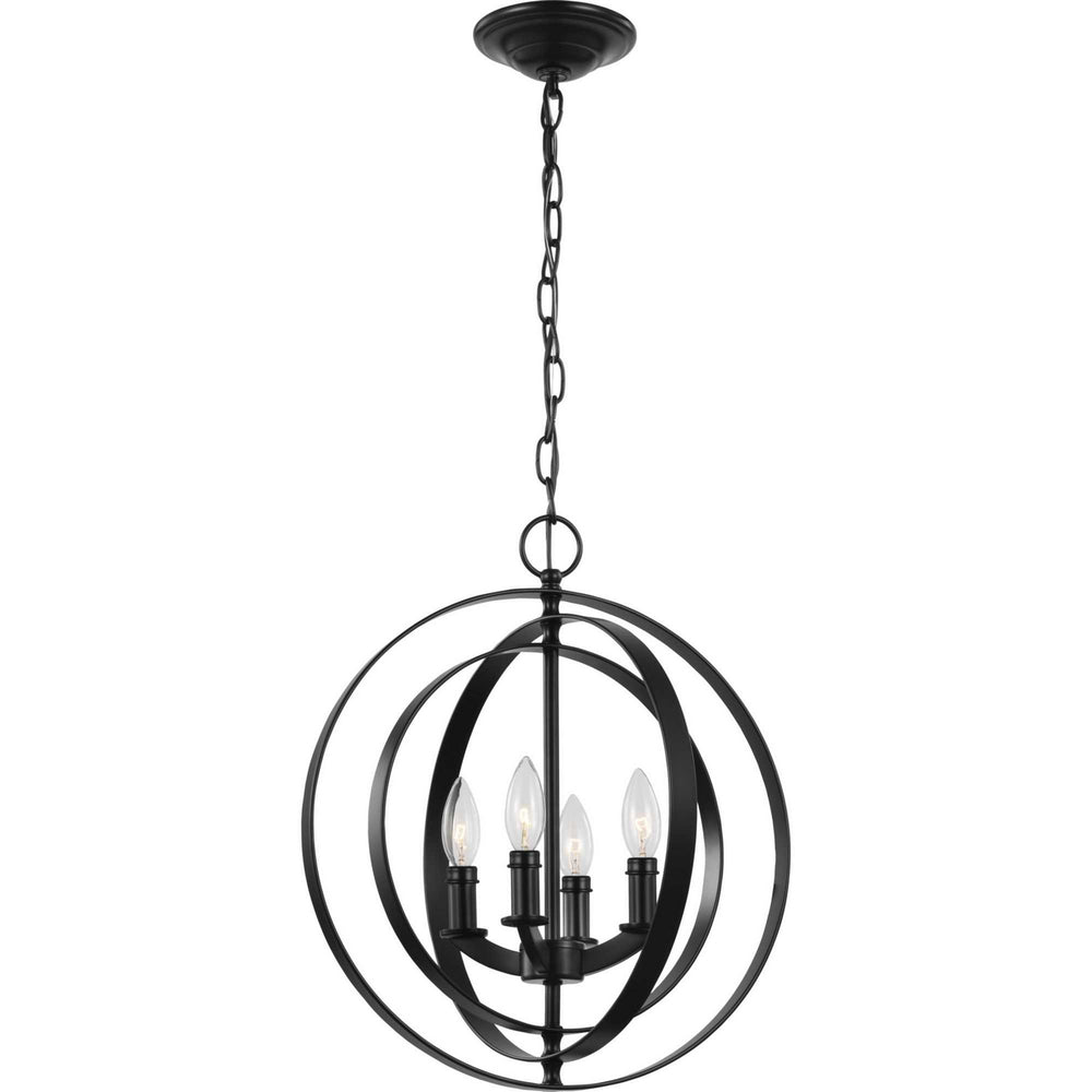 Progress Canada - P3827-31 - Four Light Pendant - Equinox - Black