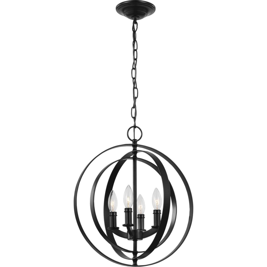 Progress Canada - P3827-31 - Four Light Pendant - Equinox - Black