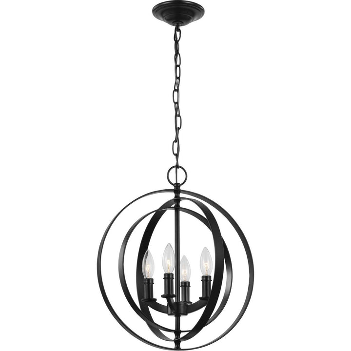 Progress Canada - P3827-31 - Four Light Pendant - Equinox - Black