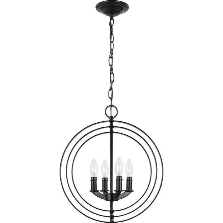 Progress Canada - P3827-31 - Four Light Pendant - Equinox - Black