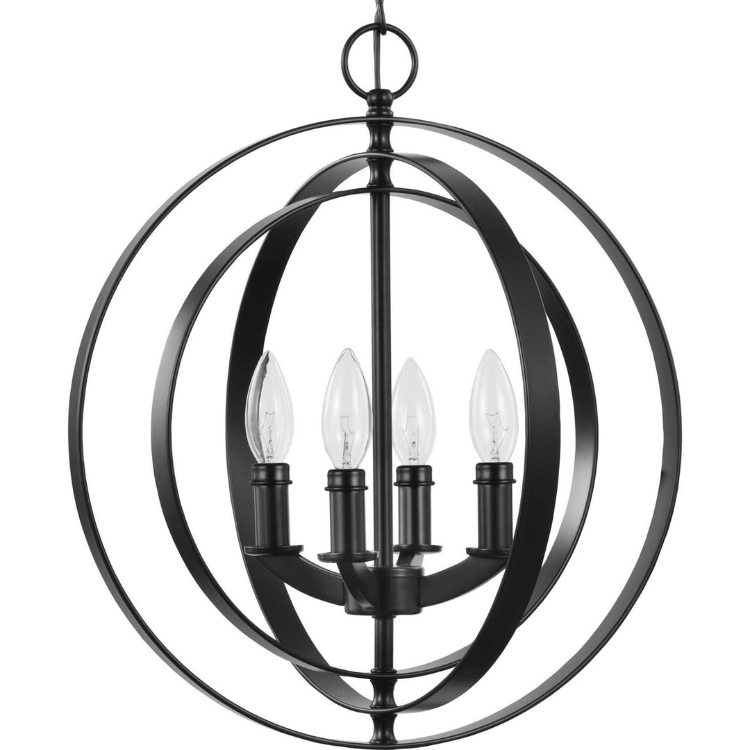 Progress Canada - P3827-31 - Four Light Pendant - Equinox - Black