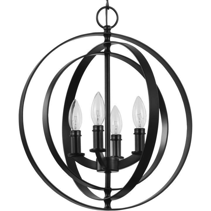 Progress Canada - P3827-31 - Four Light Pendant - Equinox - Black