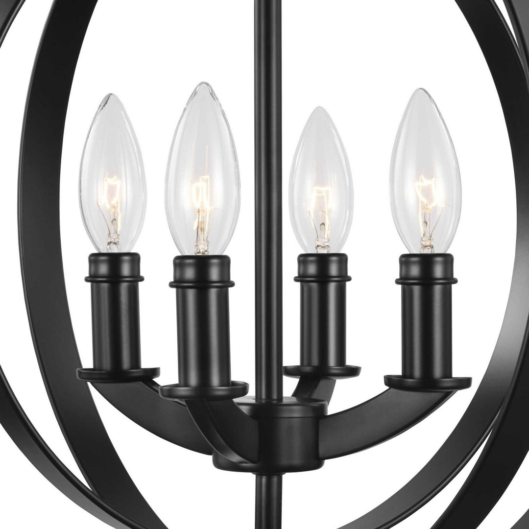 Progress Canada - P3827-31 - Four Light Pendant - Equinox - Black