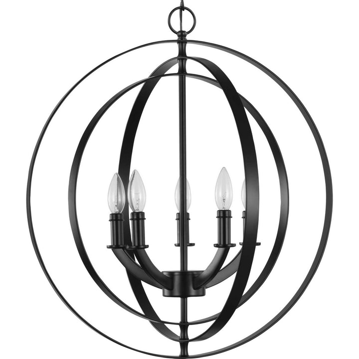 Progress Canada - P3841-31 - Five Light Pendant - Equinox - Black