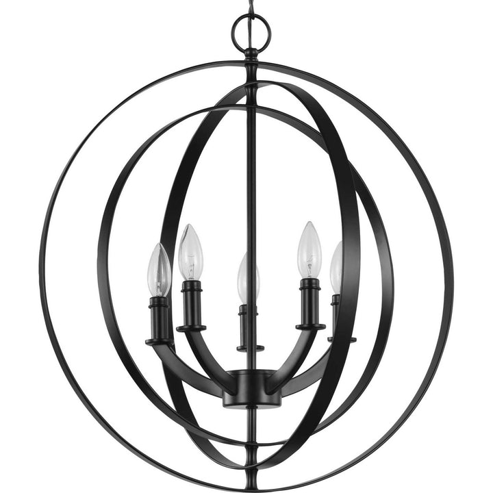Progress Canada - P3841-31 - Five Light Pendant - Equinox - Black