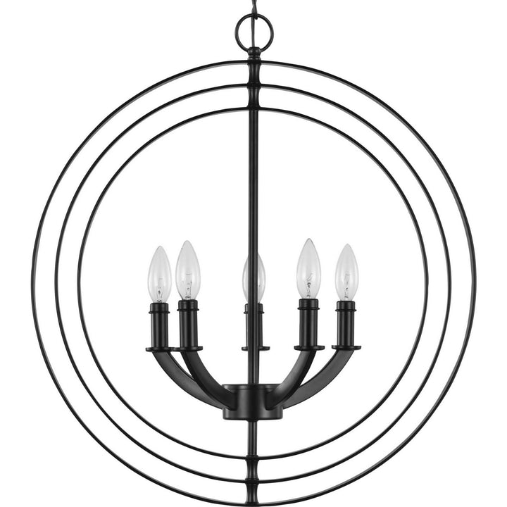 Progress Canada - P3841-31 - Five Light Pendant - Equinox - Black