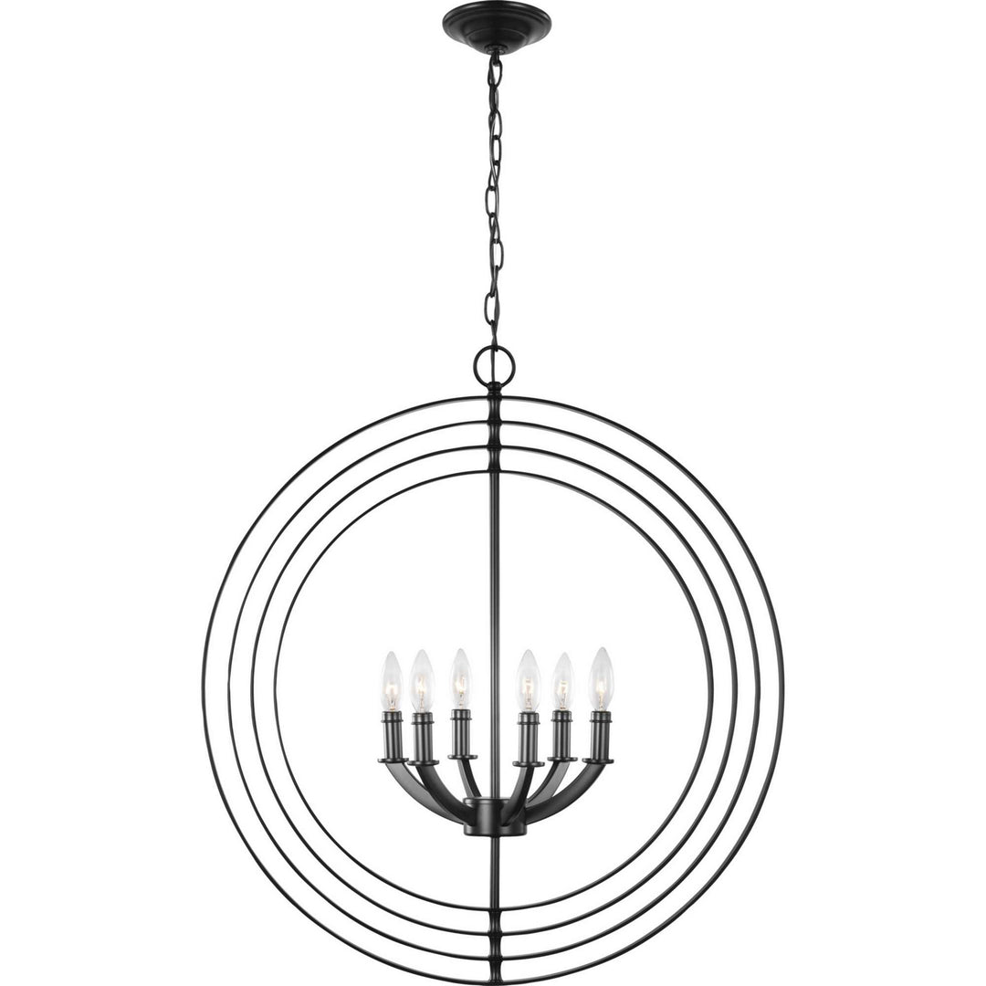 Progress Canada - P3889-31 - Six Light Pendant - Equinox - Black