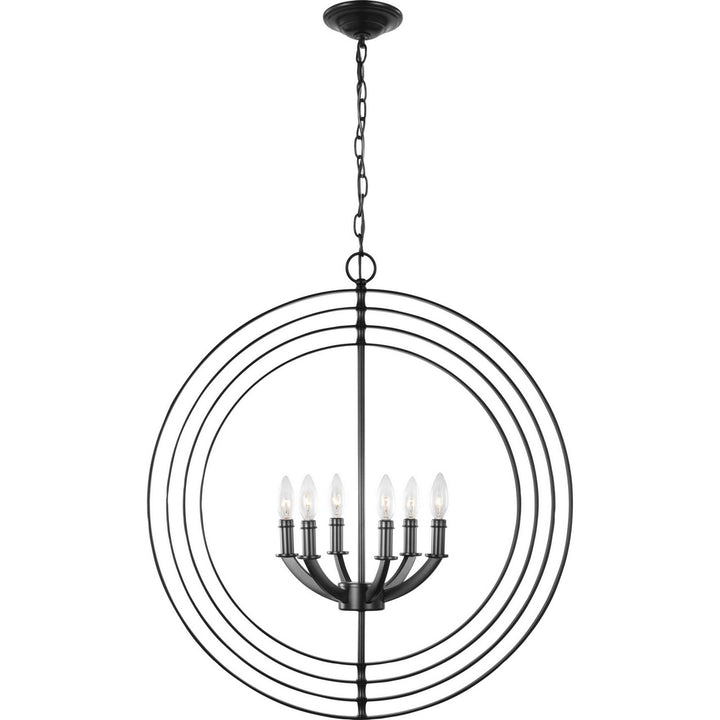 Progress Canada - P3889-31 - Six Light Pendant - Equinox - Black