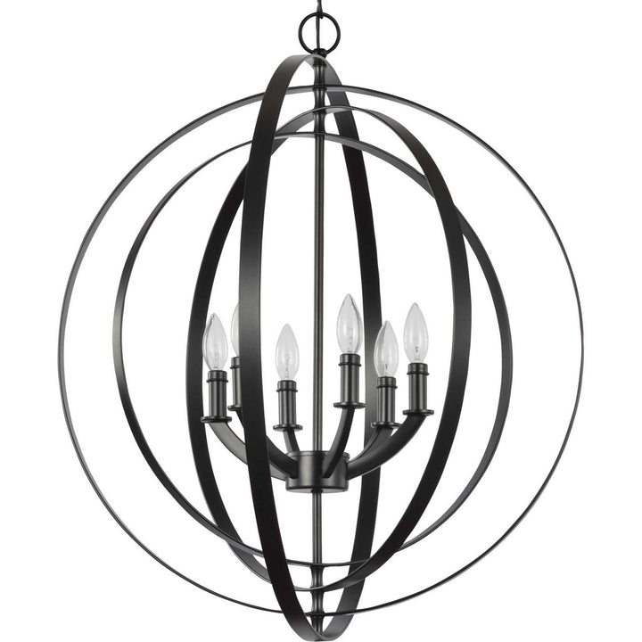 Progress Canada - P3889-31 - Six Light Pendant - Equinox - Black
