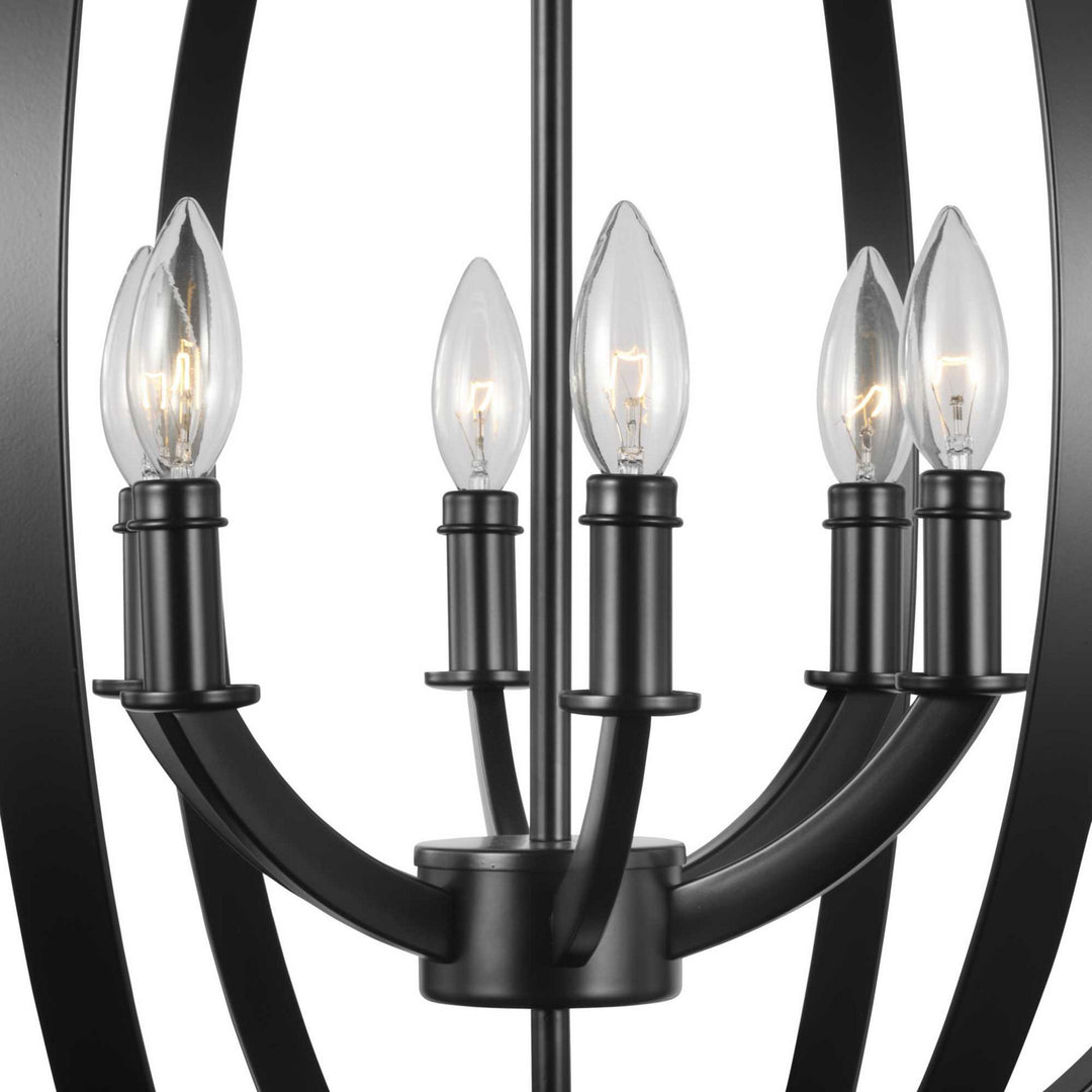 Progress Canada - P3889-31 - Six Light Pendant - Equinox - Black