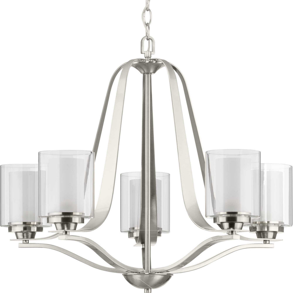 Progress Canada - P400095-009 - Five Light Chandelier - Kene - Brushed Nickel