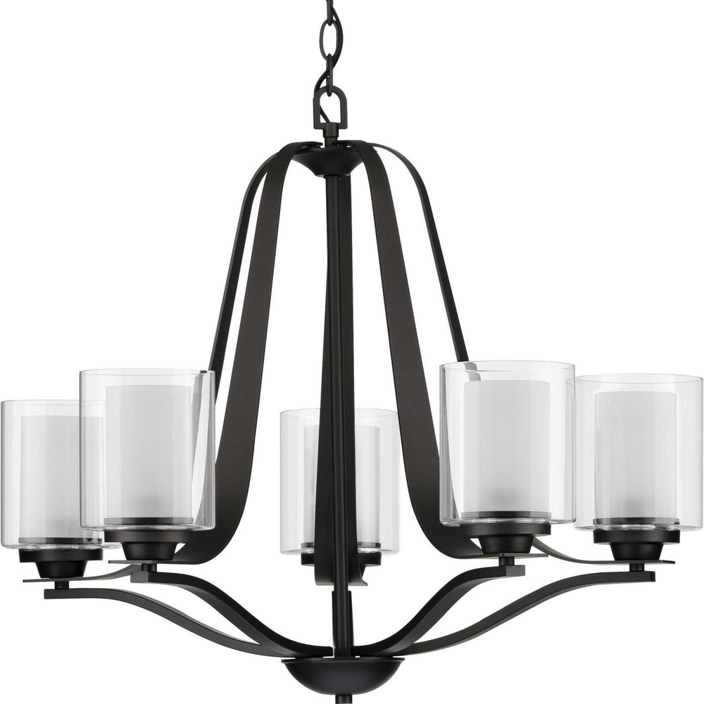 Progress Canada - P400095-143 - Five Light Chandelier - Kene - Graphite