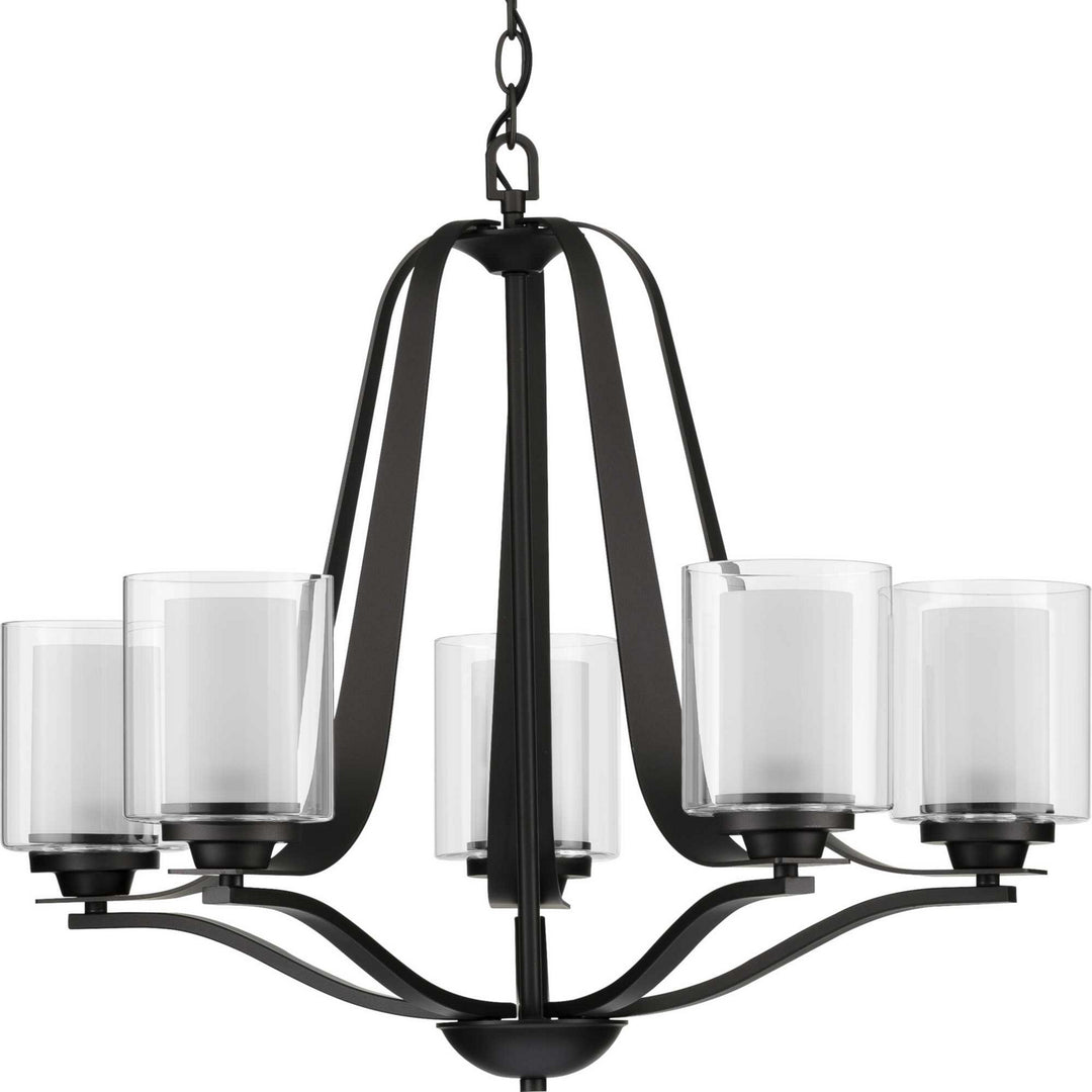 Progress Canada - P400095-143 - Five Light Chandelier - Kene - Graphite