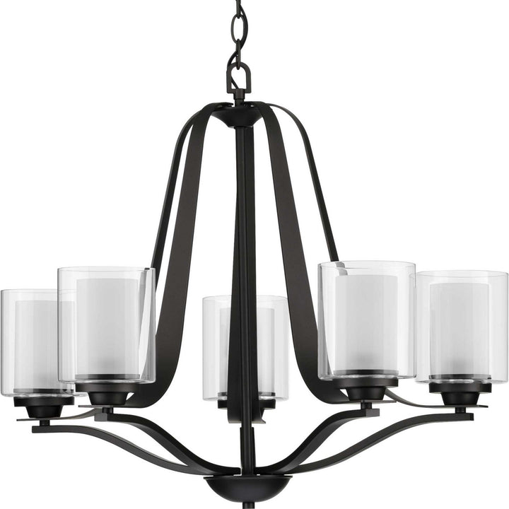 Progress Canada - P400095-143 - Five Light Chandelier - Kene - Graphite