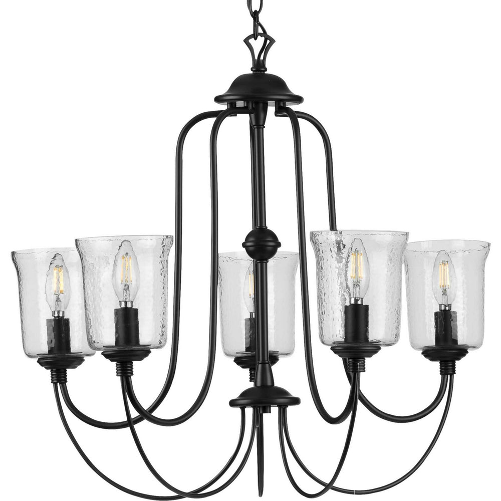 Progress Canada - P400194-031 - Five Light Chandelier - Bowman - Black