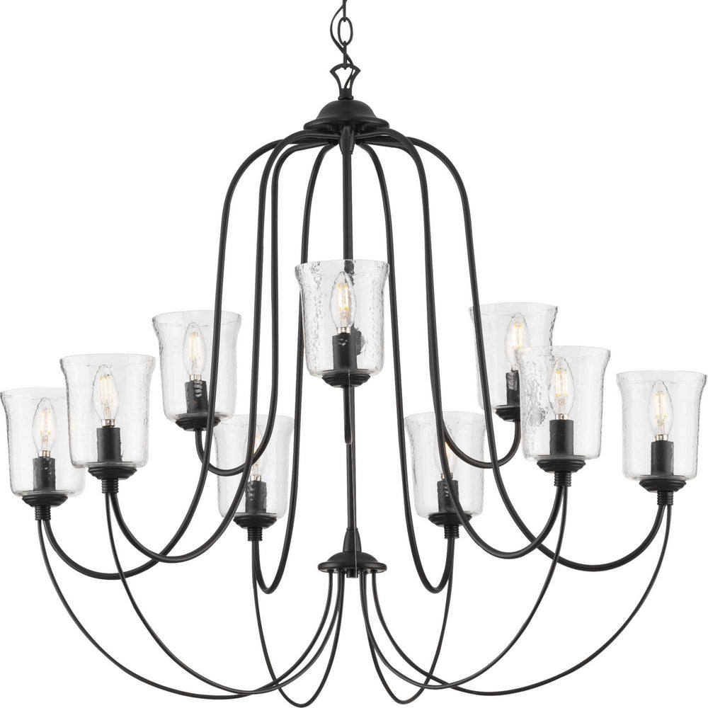 Progress Canada - P400196-031 - Nine Light Chandelier - Bowman - Black