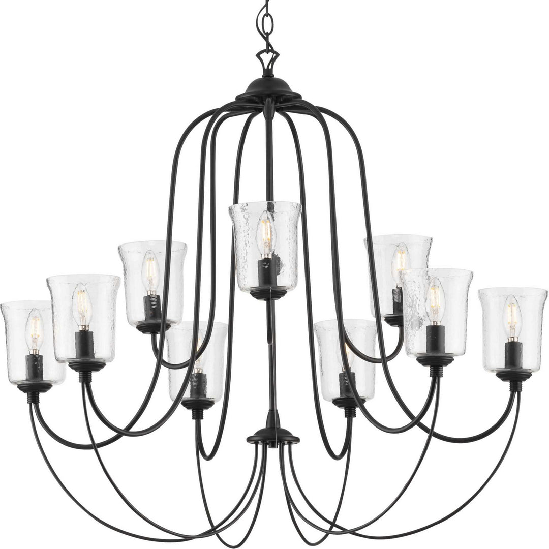 Progress Canada - P400196-031 - Nine Light Chandelier - Bowman - Black