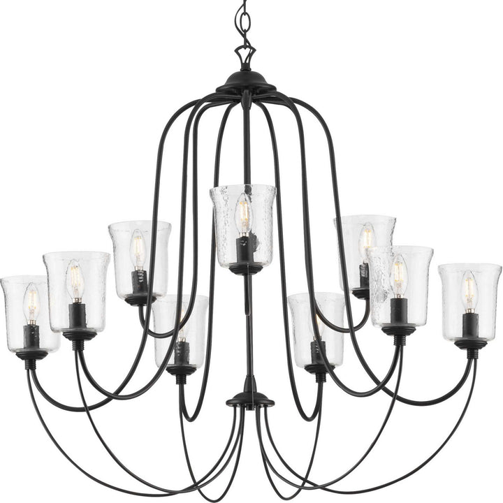 Progress Canada - P400196-031 - Nine Light Chandelier - Bowman - Black