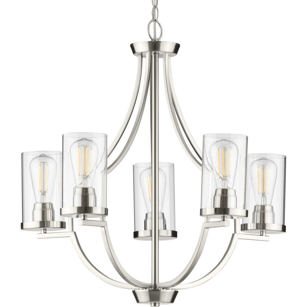 Progress Canada - P400197-009 - Five Light Chandelier - Lassiter - Brushed Nickel